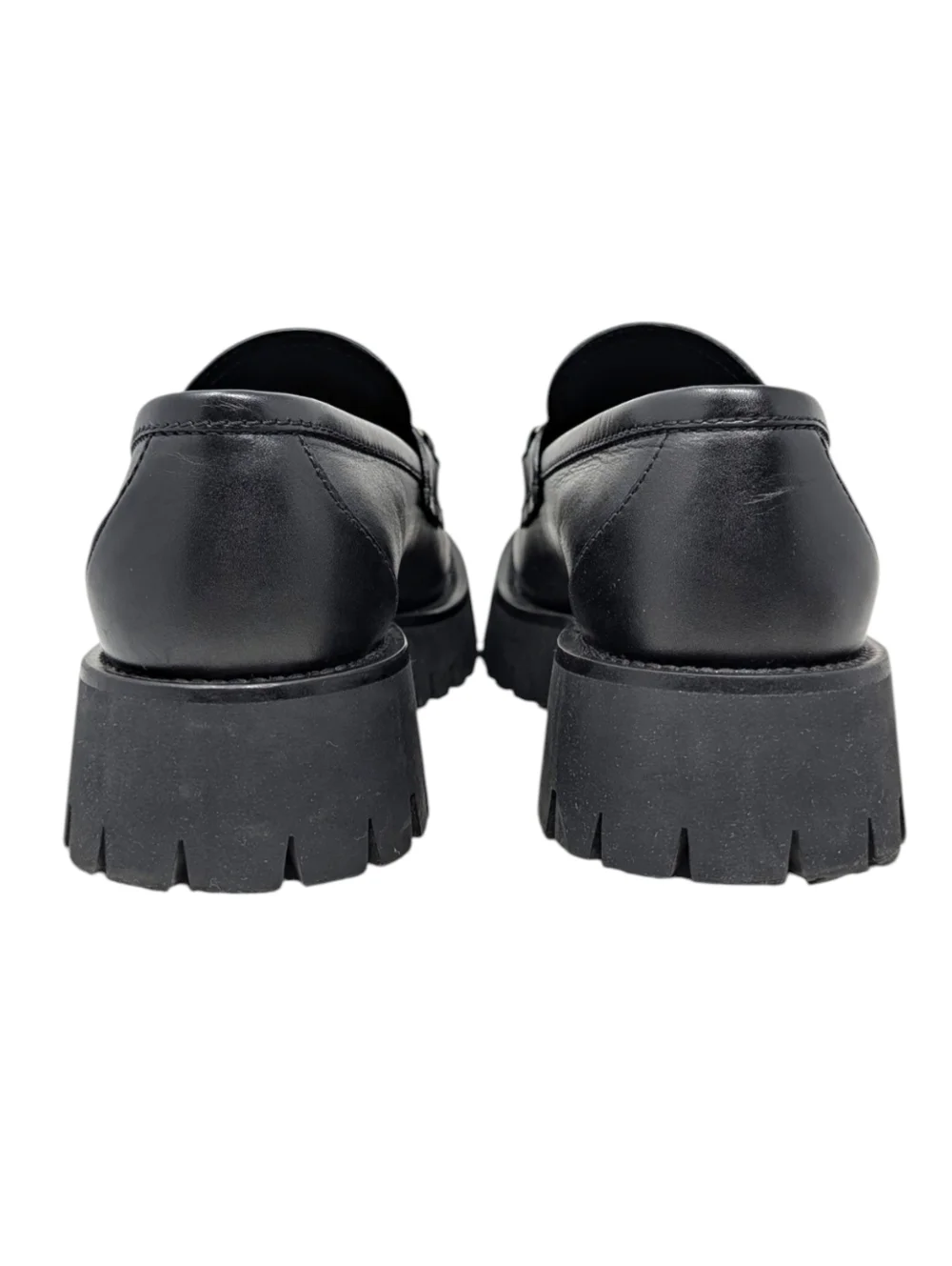 Gucci Horsebit Guccissima Monogram Chunky Lug Sole Loafer Black Leather 38 | 7.5 - Picture 5 of 9